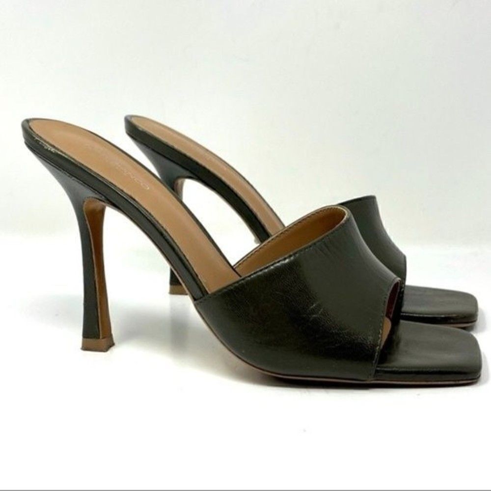 Tony Bianca Flora green como heels 7.5 BoxB